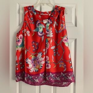 Violet + Claire Women’s Sleeveless Top Floral Multicolor Pullover Size XL NWT